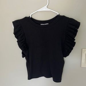 Zara ruffle sleeve tank